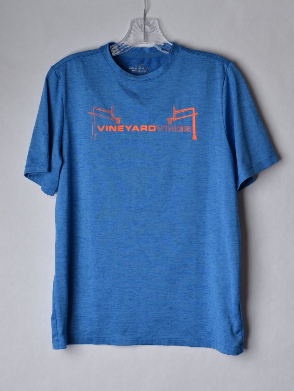 Vineyard Vines Performance Boys Large Blue Orange Basketball Shirt